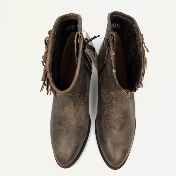 Ariat Brown Ankle Boots with Fringe - Picture 15 of 15